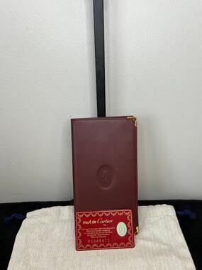 Cartier Must de Cartier Bordeaux Leather Long Wallet Card France